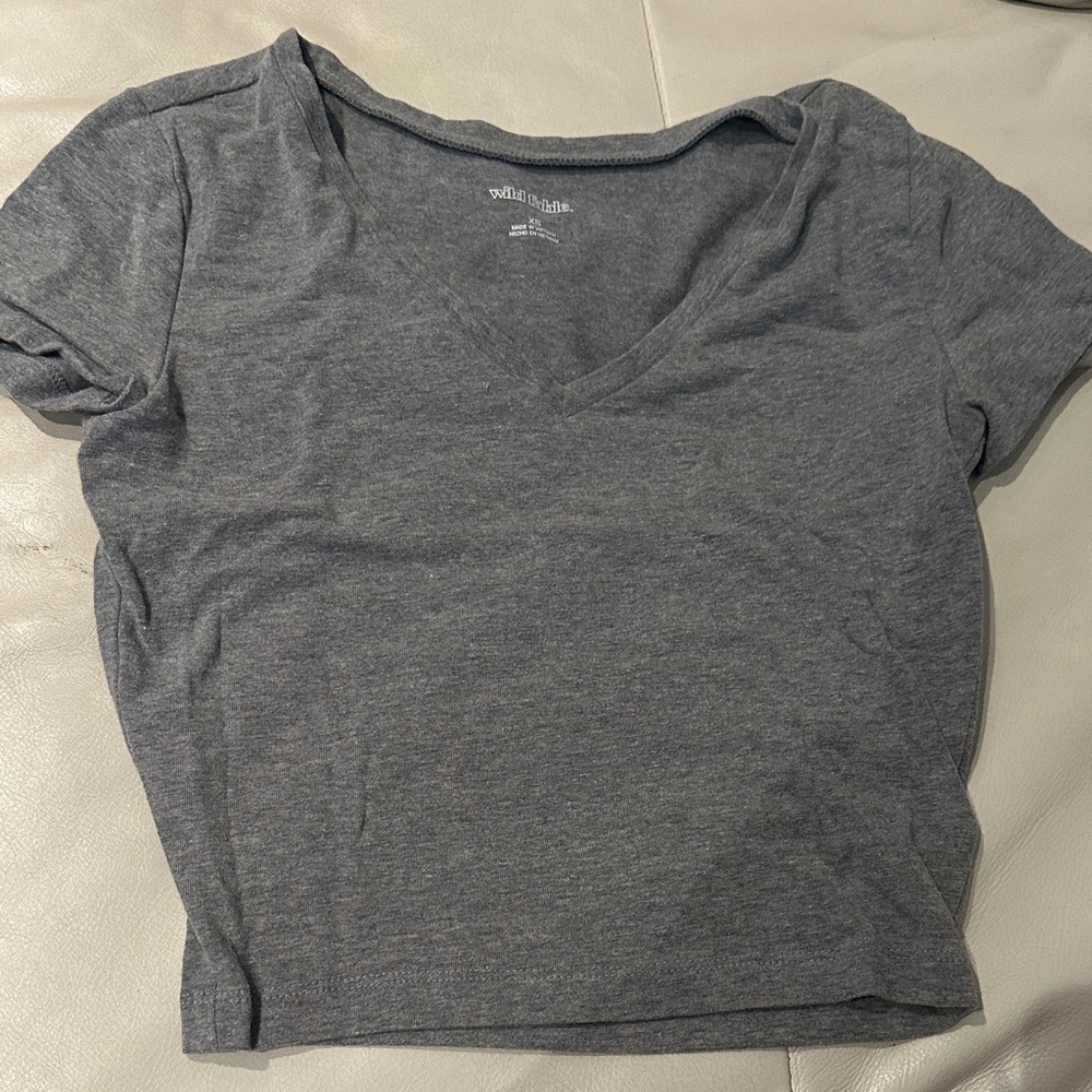 White Stag Charcoal V-Neck Women's Tee